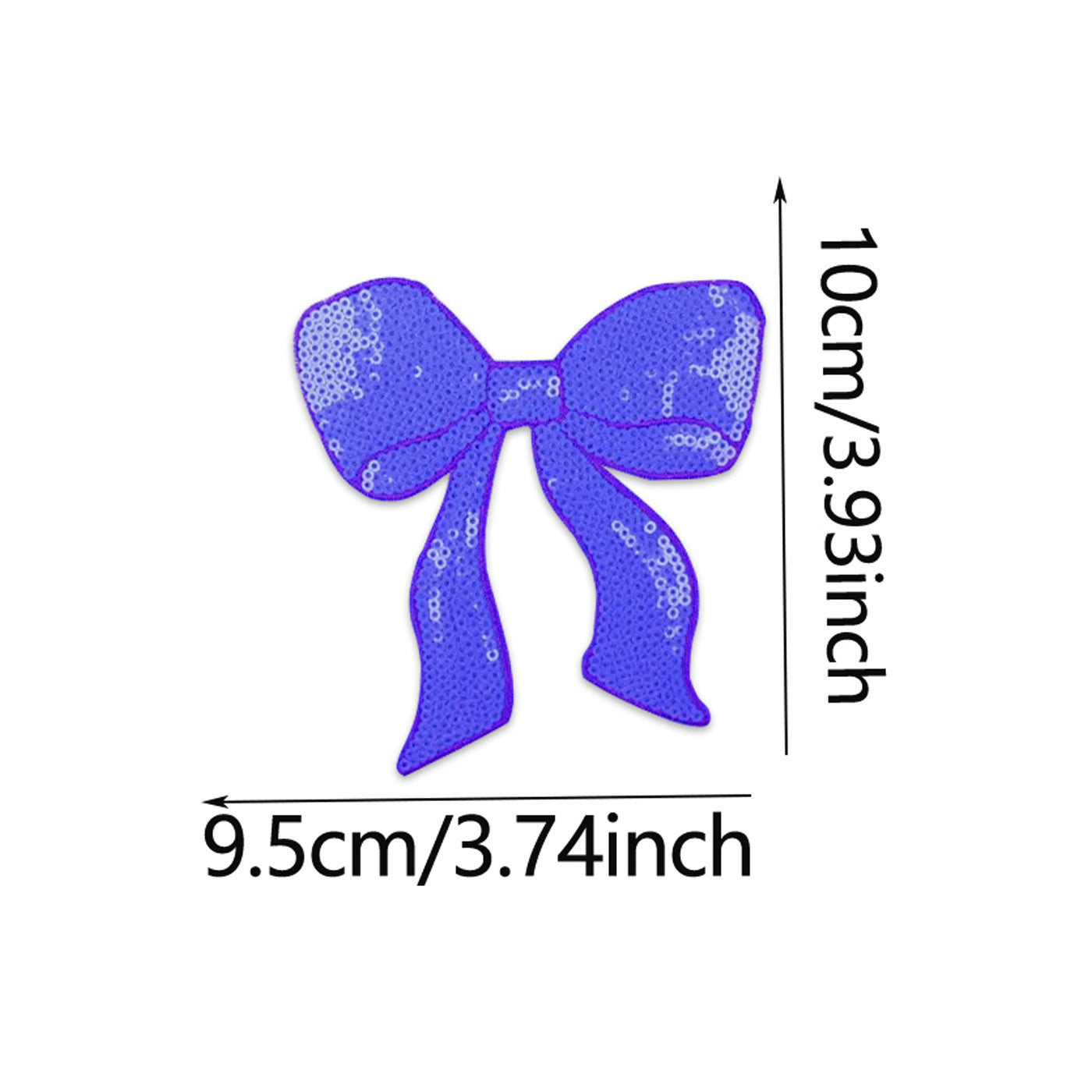 Bow Iron On Sequin Patches