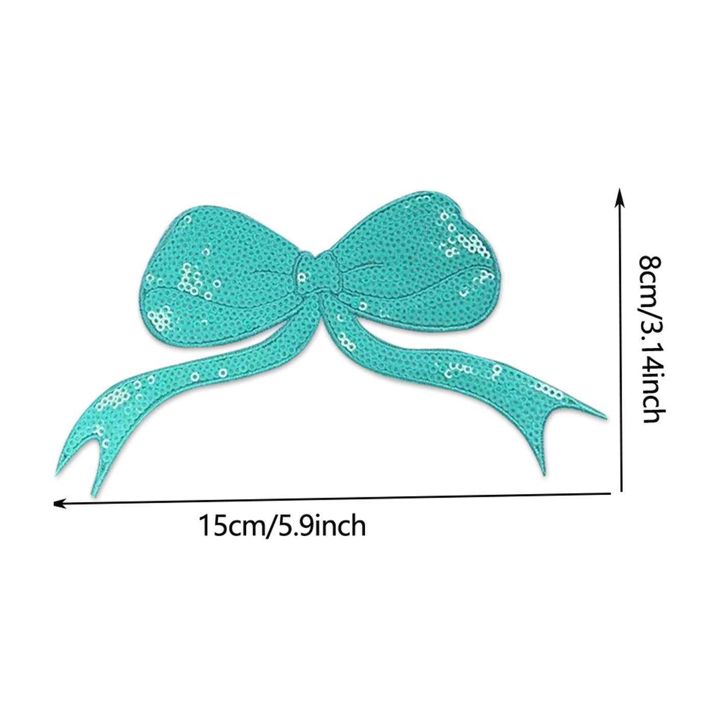 Bow Iron On Sequin Patches