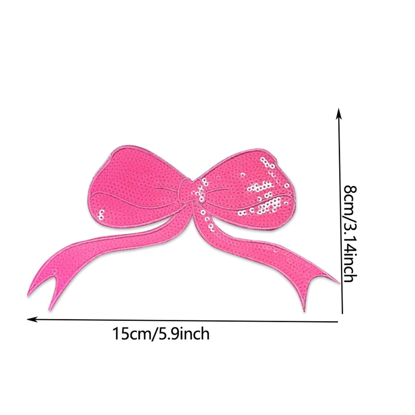 Bow Iron On Sequin Patches