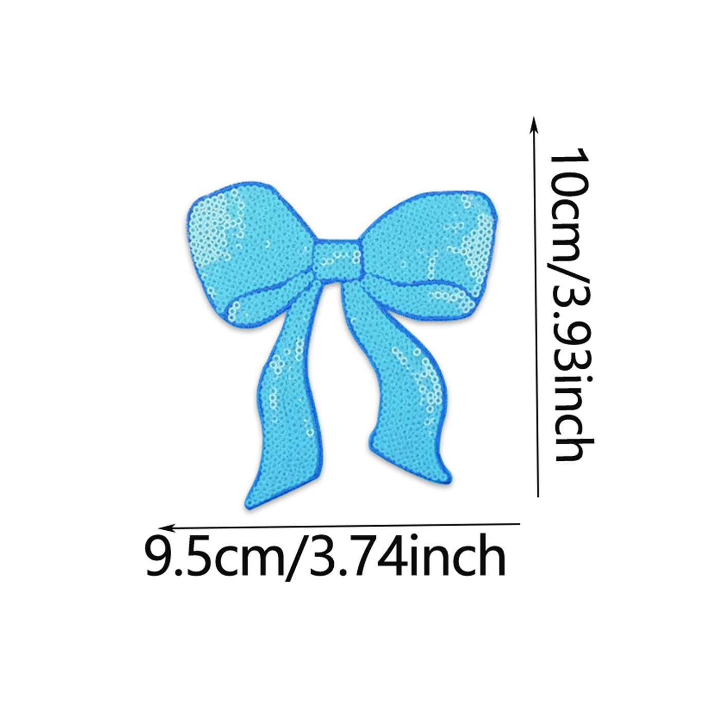 Bow Iron On Sequin Patches