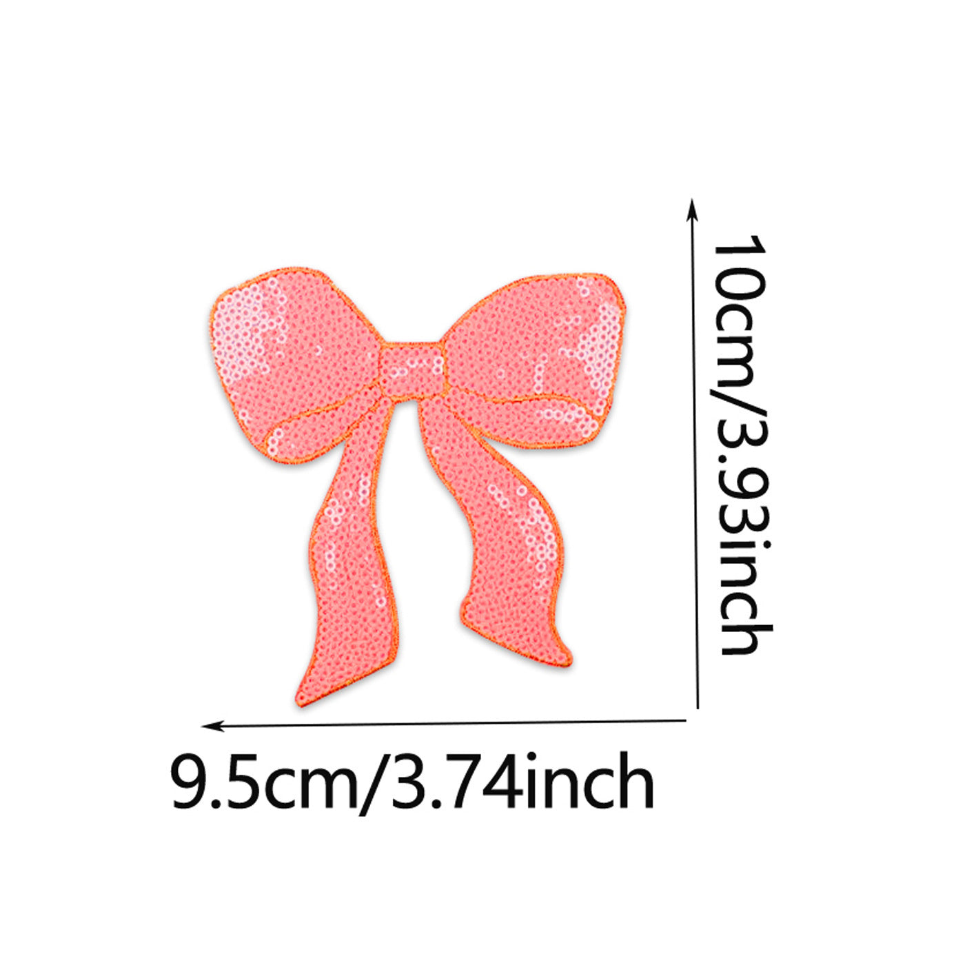 Bow Iron On Sequin Patches
