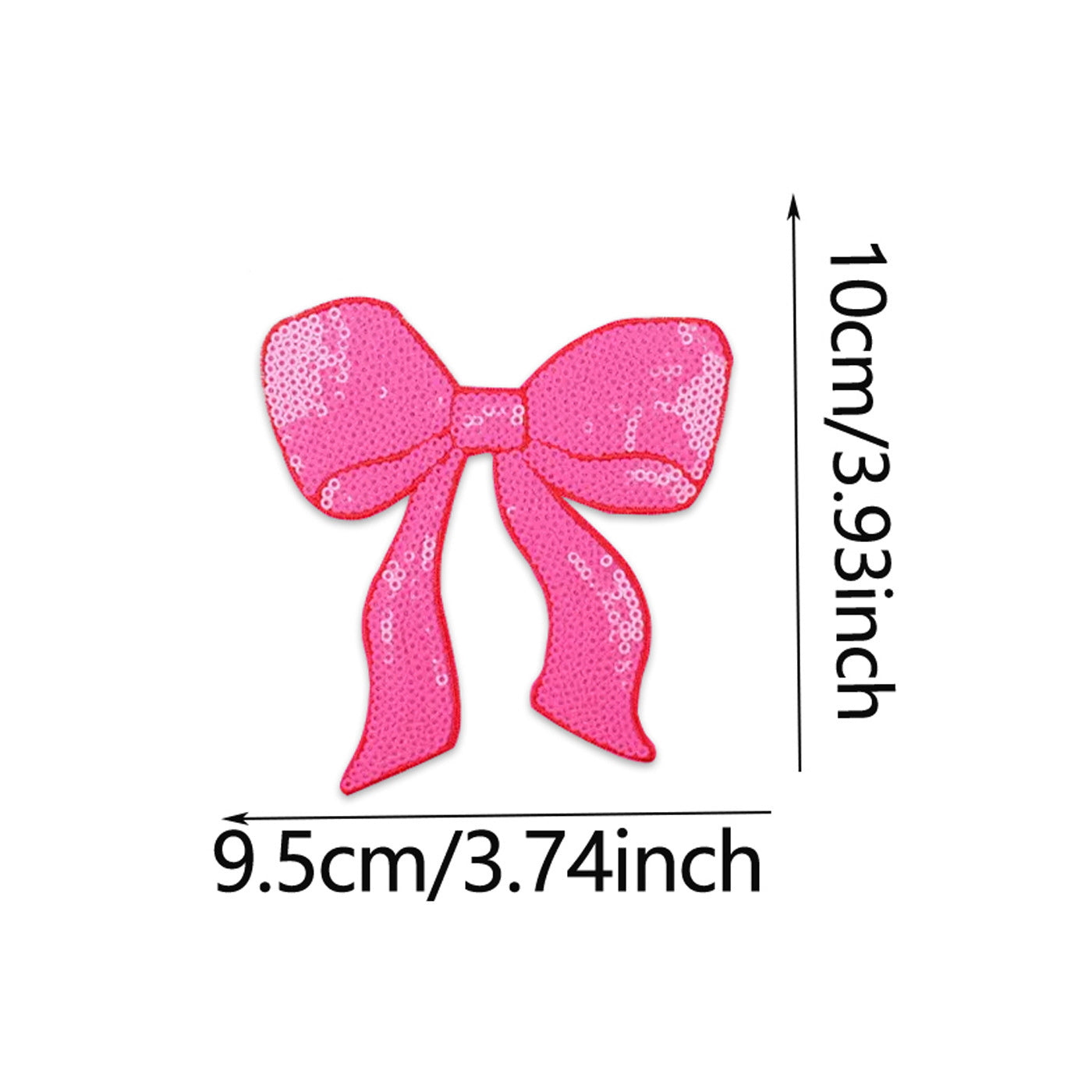 Bow Iron On Sequin Patches