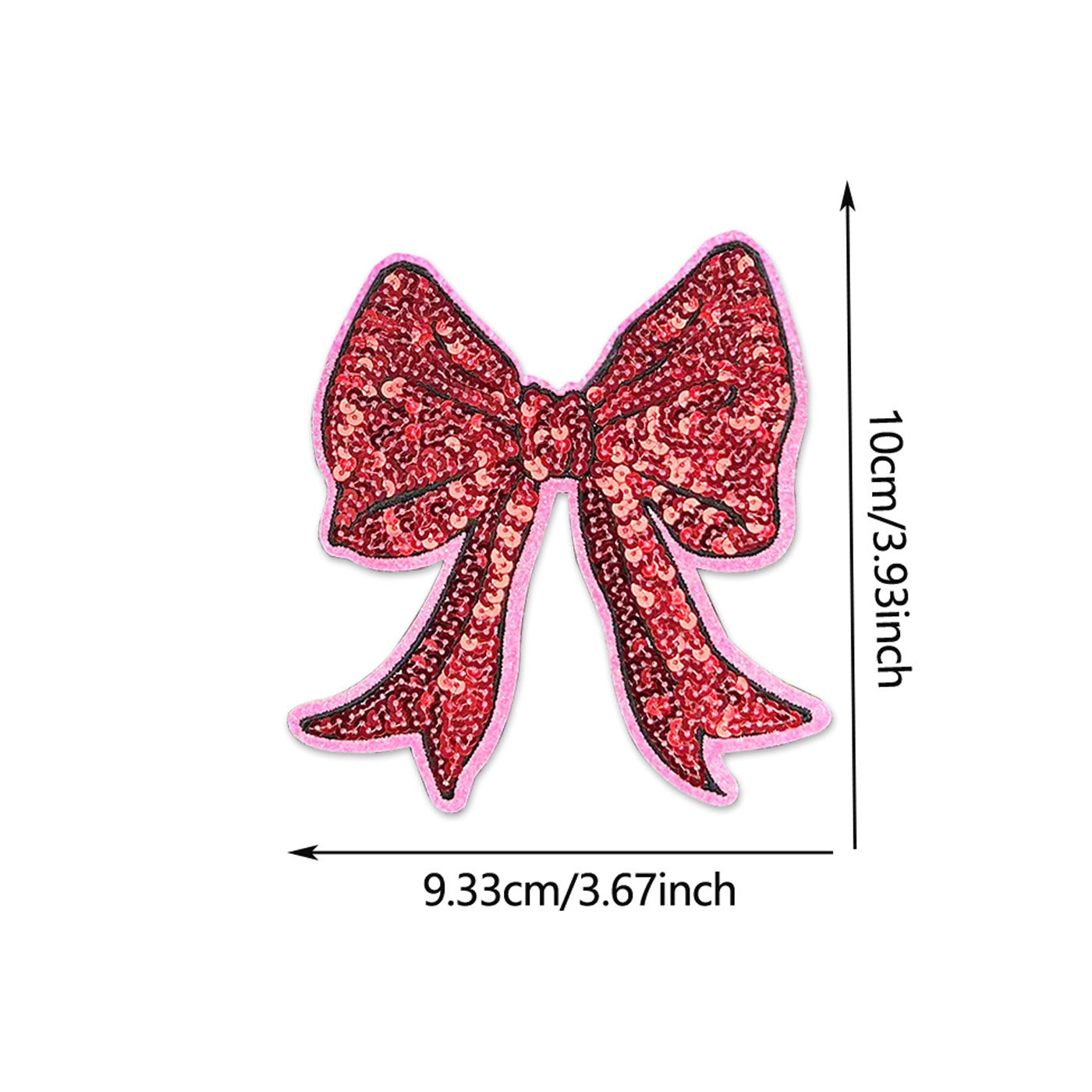 Bow Iron On Sequin Patches
