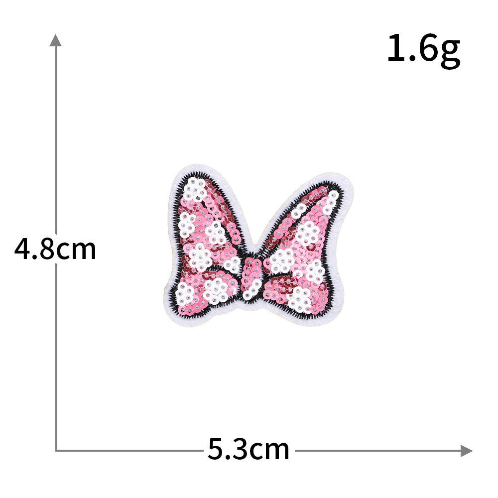 Minnie Mouse Bow Sequin Patch