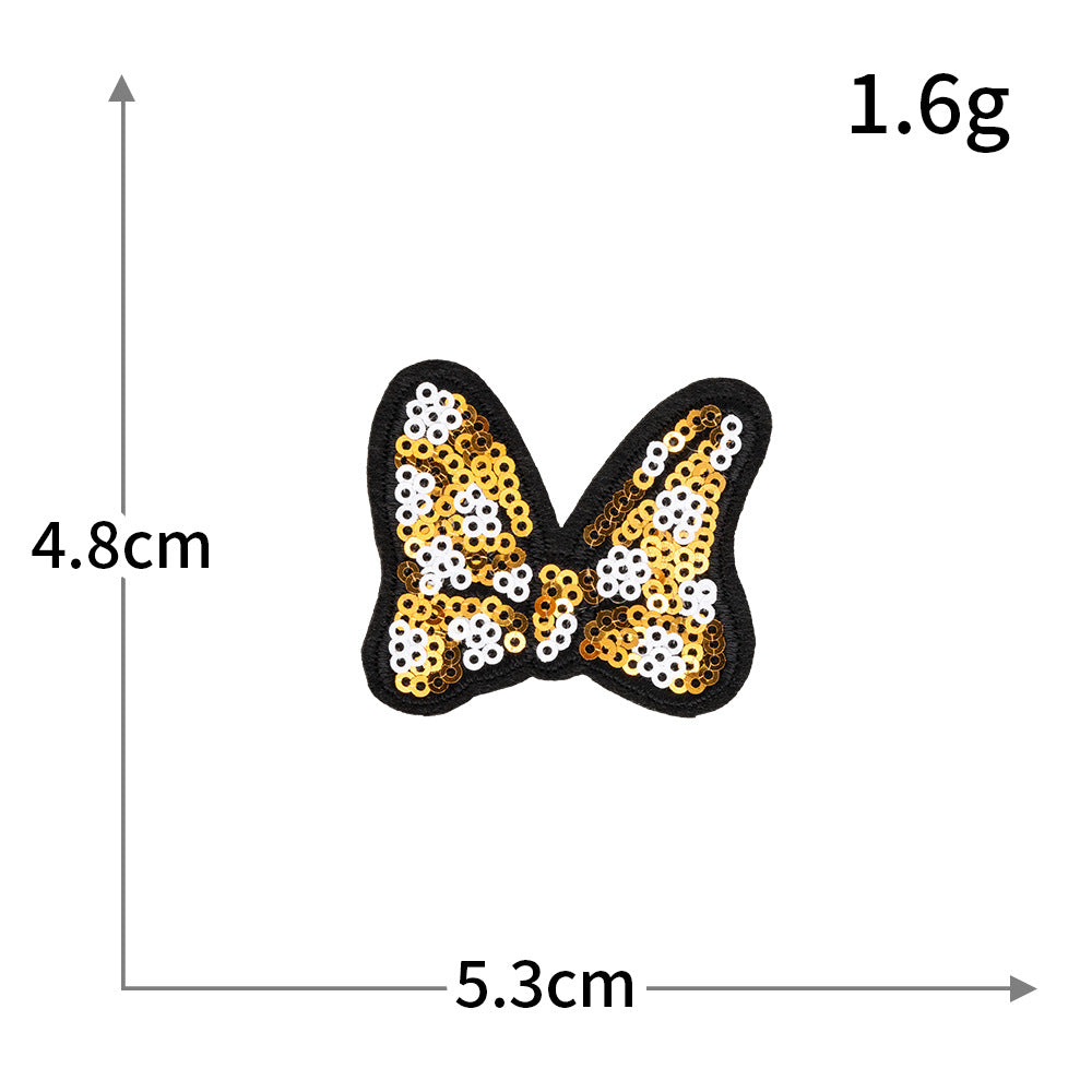 Minnie Mouse Bow Sequin Patch