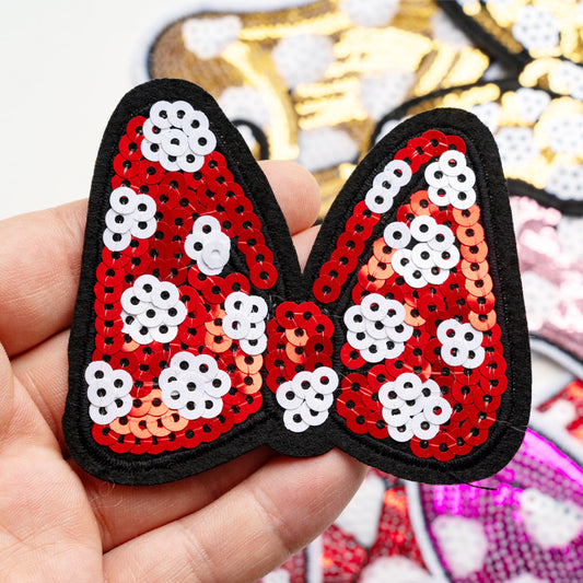 Minnie Mouse Bow Sequin Patch