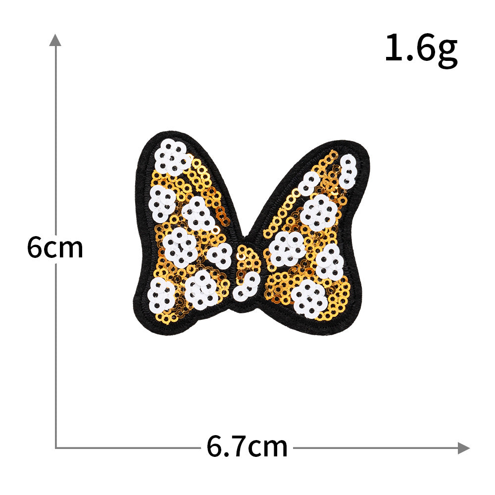 Minnie Mouse Bow Sequin Patch