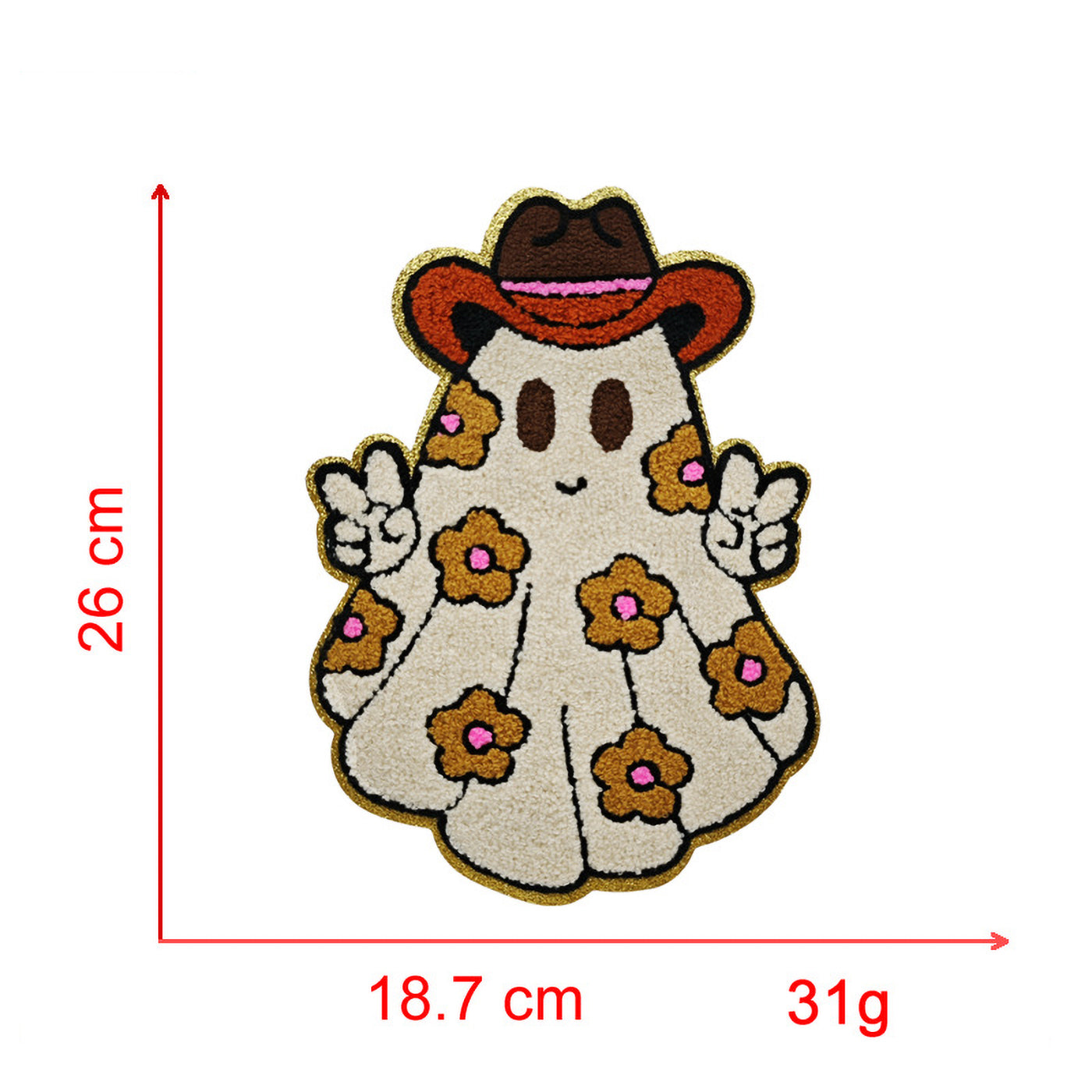 Spooky Halloween Chenille Iron On Patch