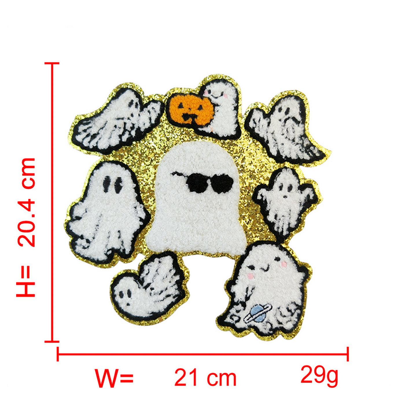 Spooky Halloween Chenille Iron On Patch
