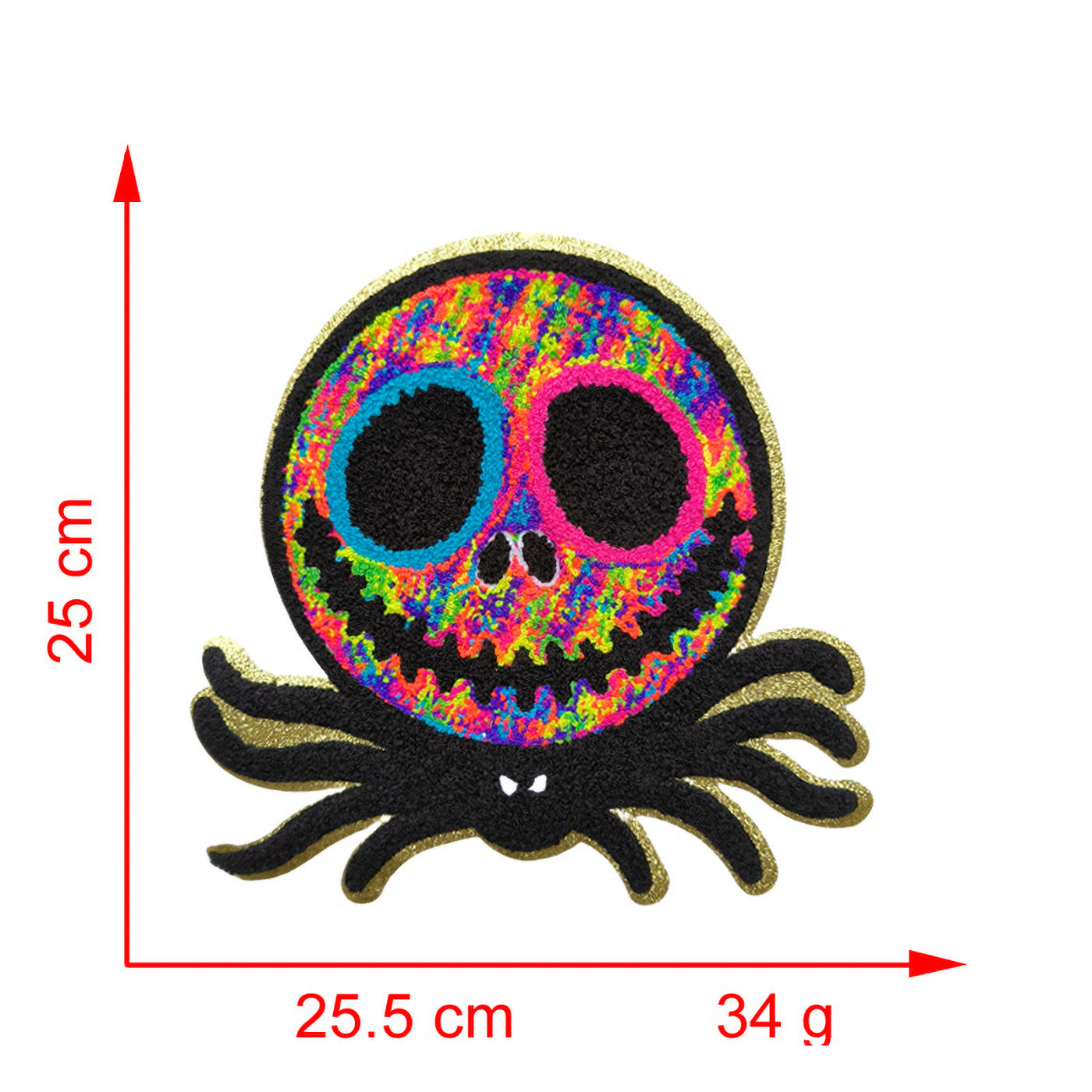 Spooky Halloween Chenille Iron On Patch