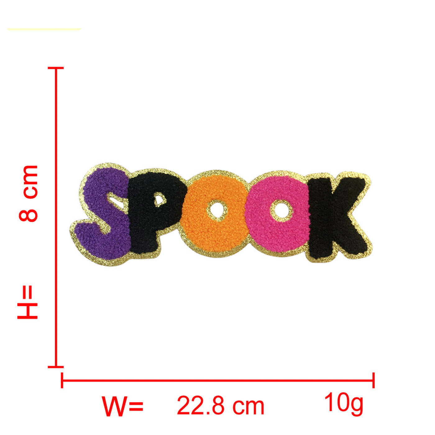 Spooky Halloween Chenille Iron On Patch