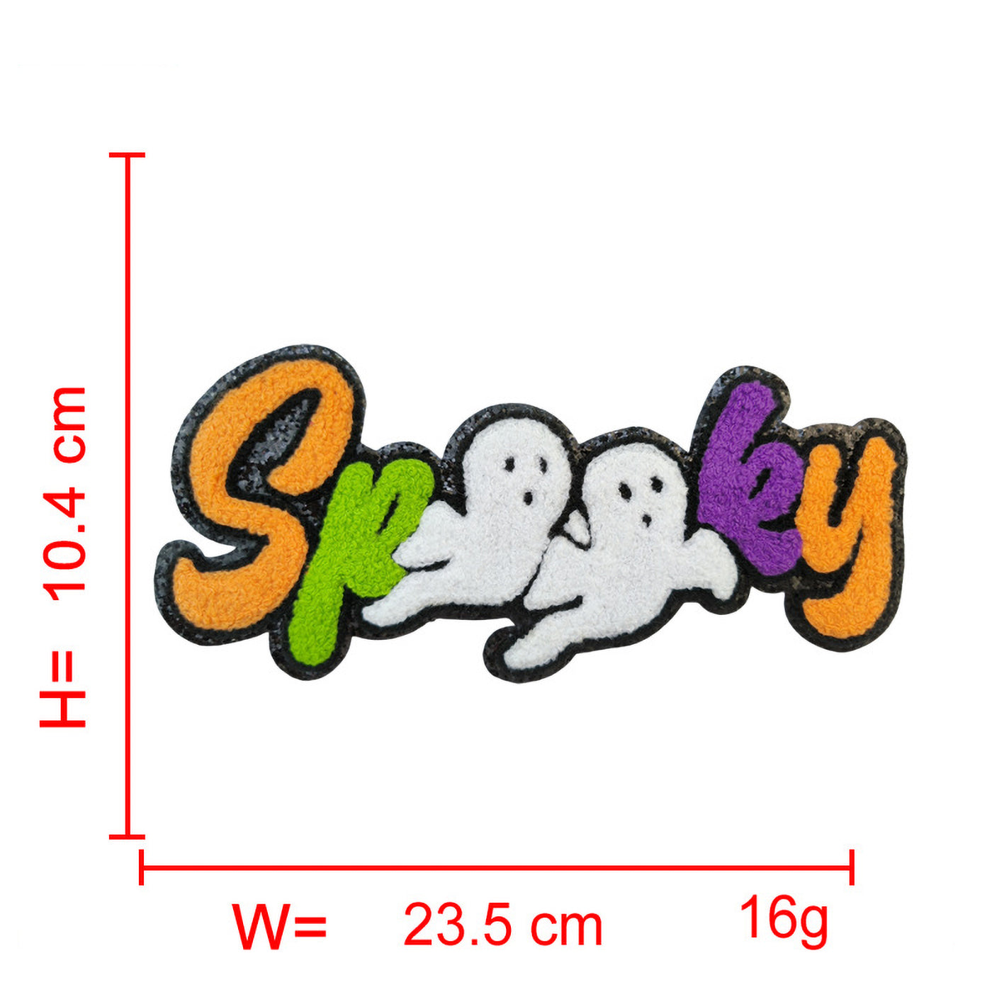 Spooky Halloween Chenille Iron On Patch
