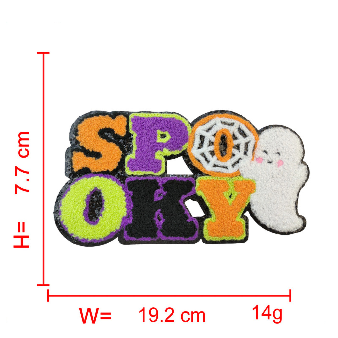 Spooky Halloween Chenille Iron On Patch