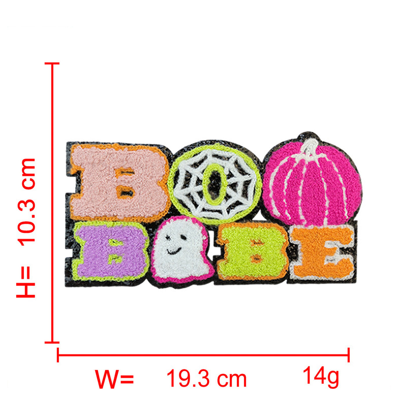Spooky Halloween Chenille Iron On Patch