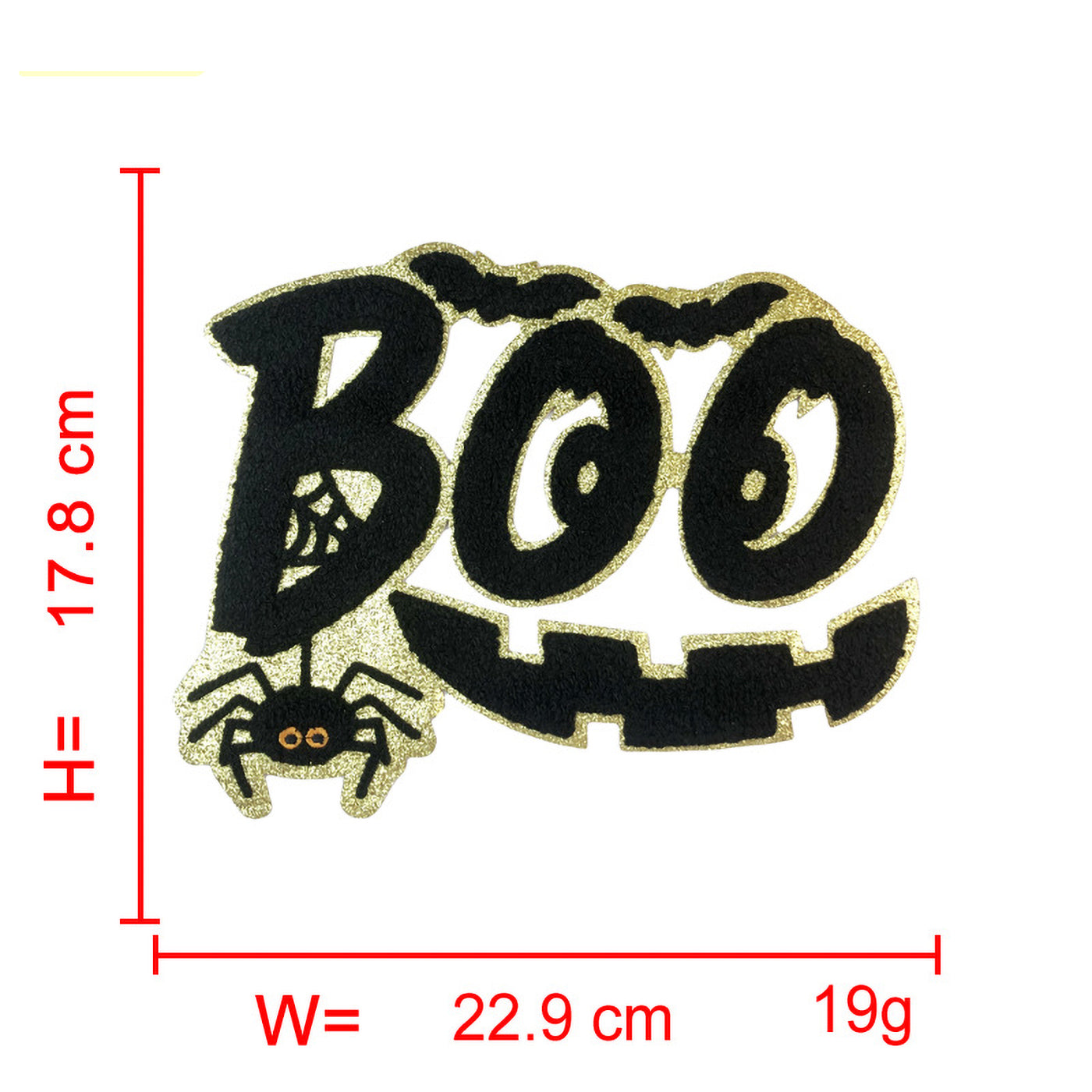 Spooky Halloween Chenille Iron On Patch