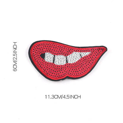 Girly Iron On Sparkle Sequin Patch