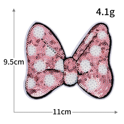 Minnie Mouse Bow Sequin Patch