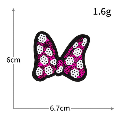 Minnie Mouse Bow Sequin Patch