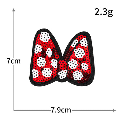 Minnie Mouse Bow Sequin Patch