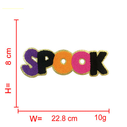 Spooky Halloween Chenille Iron On Patch