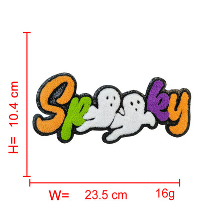 Spooky Halloween Chenille Iron On Patch
