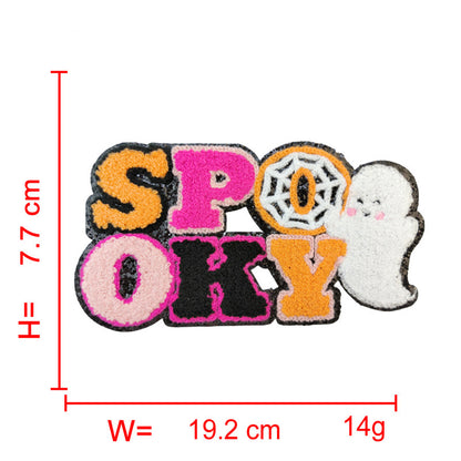 Spooky Halloween Chenille Iron On Patch