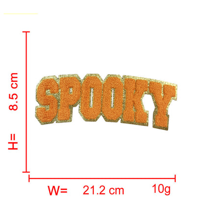 Spooky Halloween Chenille Iron On Patch