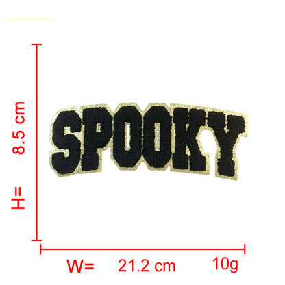 Spooky Halloween Chenille Iron On Patch